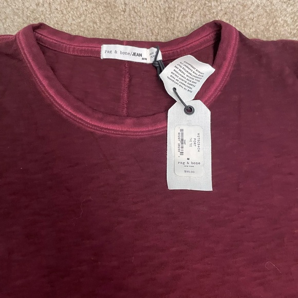 rag & bone Deep Red Short Sleeve Tee - Picture 3 of 3